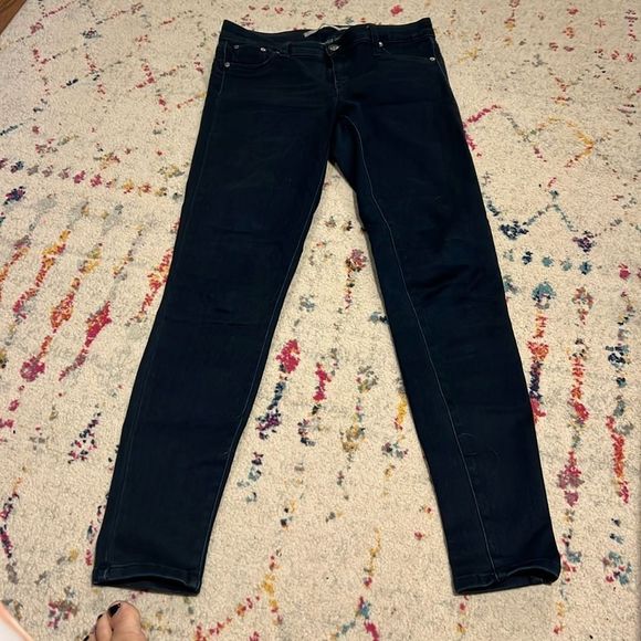 Tractr Denim - Tractr Basic Mid Rise Dark Blue Stetch Skinny Jeans Size 28